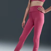 Nike One Big дитячі (Girls') Dri-FIT З високою талією лосіни колір фіолетовий