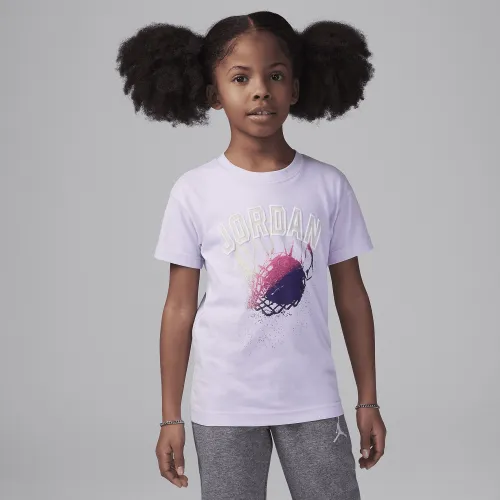 Nike Jordan Hoop Style Little детские Graphic футболка цвет фиолетовый