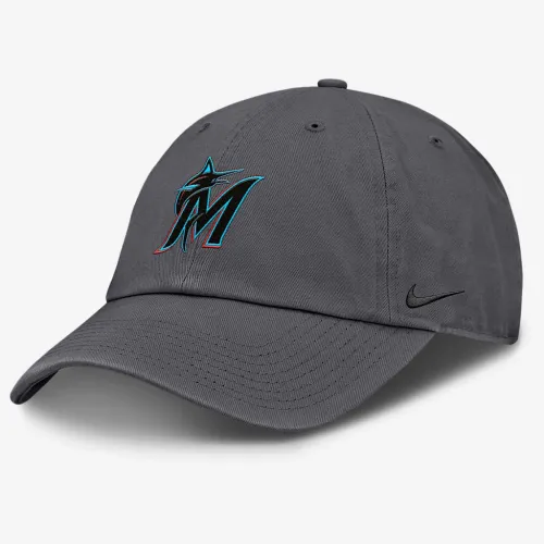 Miami Marlins Club чоловічі Nike MLB Adjustable Hat колір сірий