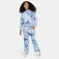 Nike Sportswear Club Fleece Big детские (Girls') French Terry Wide-Leg Pants синий