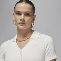 Nike Jordan жіноча Short-Sleeve Knit Top колір білий