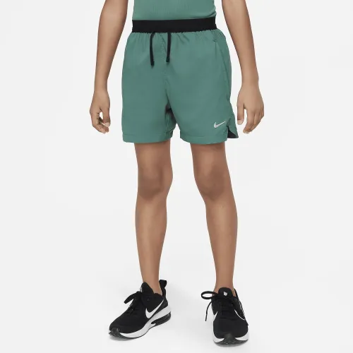 Nike Multi Tech EasyOn Big детские (для мальчиков) Dri-FIT тренировочные шорты цвет зеленый