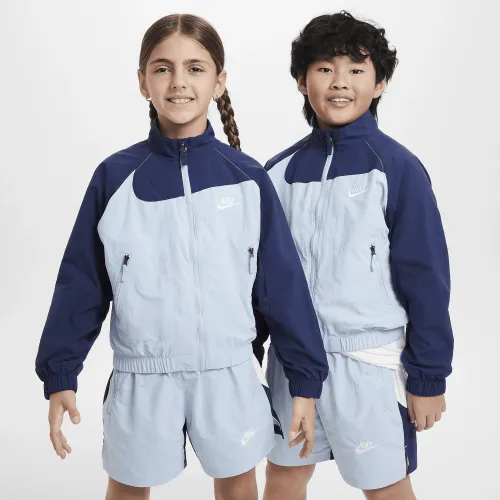 Nike Sportswear Amplify Big детские Woven Full-Zip Куртка синий