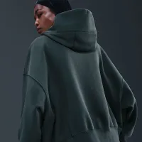 Nike Sportswear Phoenix Fleece женская Over-оверсайз Pullover Толстовка с капюшоном цвет зеленый