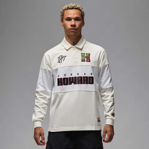 Nike Jordan x Howard University мужские Long-Sleeve Rugby Top цвет белый