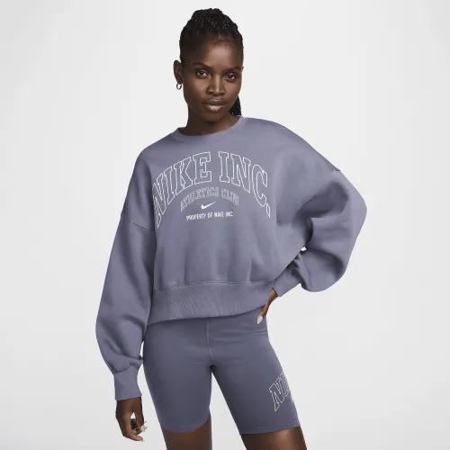 Nike Sportswear Phoenix Fleece женская Over-оверсайз Crew-Neck свитшот цвет серый