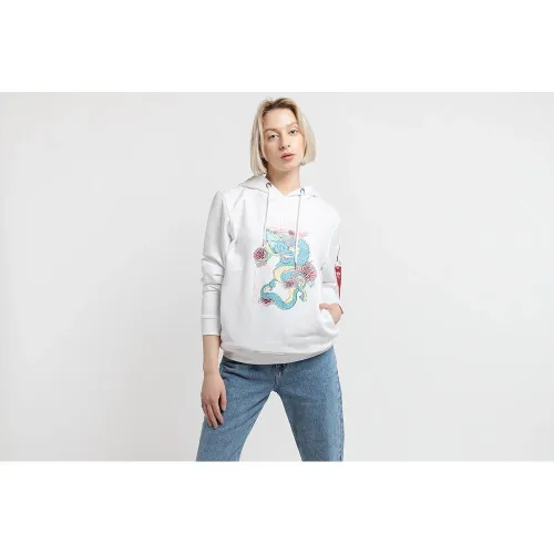 Кофта/футболка Alpha Industries Heritage Dragon Hoody 10604209 - Біла