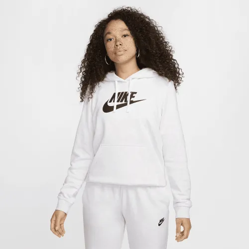 Nike Sportswear Club Fleece женская Logo Pullover Толстовка с капюшоном цвет коричневый