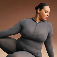 NikeSKIMS Weightless Layers женская Full-Zip Толстовка с капюшоном цвет серый