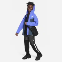 Nike Sportswear Windpuffer Big детские (для мальчиков) Storm-FIT Loose Water-Resistant Hip-Length Hooded Куртка синий