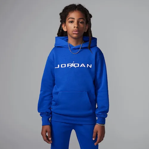 Nike Jordan Big дитячі Baseline Pullover Толстовка з капюшоном блакитний