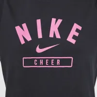 Nike Big дитячі (Girls') Cheer футболка колір чорний