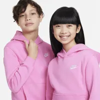 Nike Sportswear Club Fleece Big детские Pullover Толстовка с капюшоном цвет красный