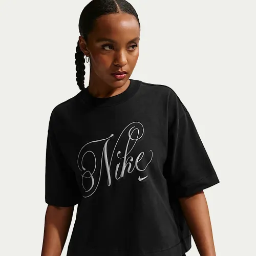 Nike Sportswear женская оверсайз Short-Sleeve футболка цвет черный