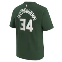 Giannis Antetokounmpo Bucks Big детские Nike NBA футболка цвет зеленый