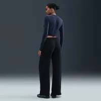 Nike Sportswear Chill Knit женская Slim Long-Sleeve Cropped Top синий