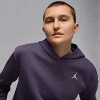 Nike Jordan Brooklyn Fleece жіноча Pullover Толстовка з капюшоном колір фіолетовий