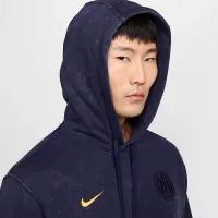 Inter Milan Club Third мужские Nike Soccer French Terry Pullover Толстовка с капюшоном синий