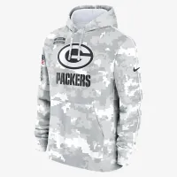 цвет зеленый Bay Packers Salute to Service Primary Edge Club мужские Nike NFL Pullover Толстовка с капюшоном цвет белый