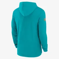 Miami Dolphins Sideline чоловічі Nike Dri-FIT NFL Long-Sleeve Hooded Top колір зелений