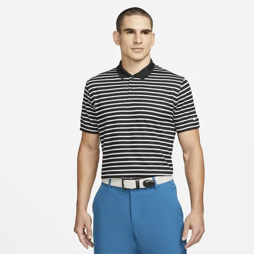 Nike Dri-FIT Victory мужские Striped для гольфа Polo цвет черный