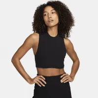 Nike Sportswear Chill Rib женская Tight Mock-Neck Cropped Tank Top цвет черный