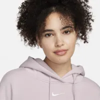 Nike Sportswear Phoenix Fleece женская оверсайз Pullover Толстовка с капюшоном цвет фиолетовый