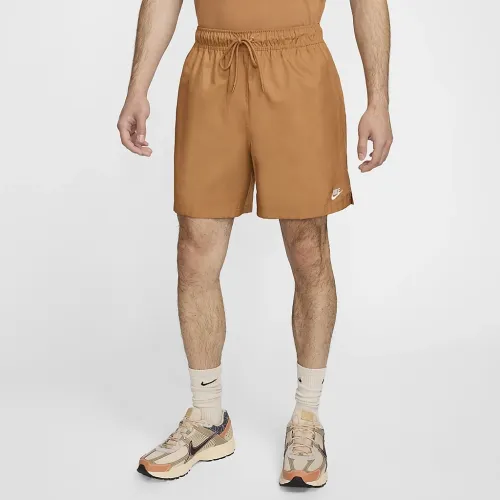 Nike Club мужские Woven Flow шорты цвет коричневый