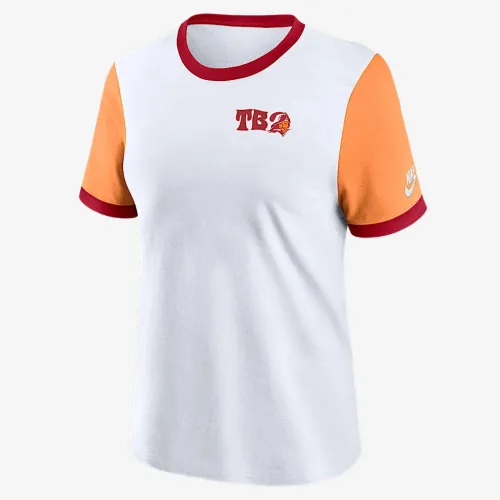Tampa Bay Buccaneers Rewind женская Nike NFL Ringer футболка цвет белый