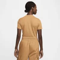 Nike Sportswear Essential жіноча Slim Cropped футболка колір коричневий