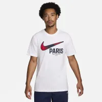 Paris Saint-Germain Swoosh мужские Nike Soccer футболка цвет белый
