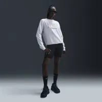 Nike Sportswear Club Fleece женская Pullover Crew-Neck свитшот цвет коричневый