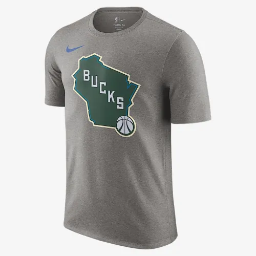 Milwaukee Bucks Essential City Edition чоловічі Nike NBA футболка колір сірий
