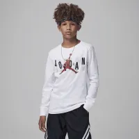 Nike Jordan Scramble Long Sleeve Tee Big Kids футболка цвет белый