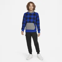 Nike Jordan Big детские (для мальчиков) Pullover Толстовка с капюшоном синий