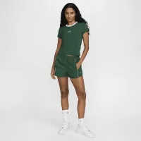 Nike Sportswear Chill Knit жіноча Slim Cropped Tee колір зелений