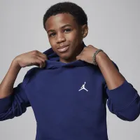 Nike Jordan MJ Brooklyn Big детские Fleece Pullover Толстовка с капюшоном синий