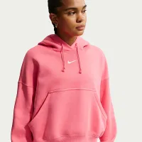 Nike Sportswear Phoenix Fleece женская Over-оверсайз Pullover Толстовка с капюшоном Pink