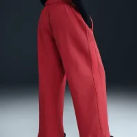 Nike Sportswear жіноча Mid-Rise оверсайз Open-Hem French Terry Pants колір червоний
