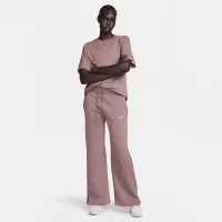 Nike Sportswear Phoenix Fleece женская С высокой Талией Wide-Leg Sweatpants цвет фиолетовый