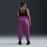 Nike Sportswear Phoenix Fleece женская С высокой Талией оверсайз Sweatpants (большие размеры) цвет фиолетовый
