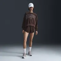 NikeCourt Heritage жіноча Over-оверсайз Crew-Neck Graphic Tennis світшот колір коричневий