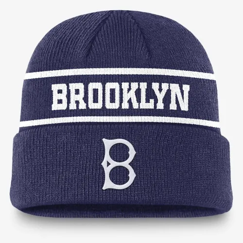 Brooklyn Dodgers Rewind Terra мужские Nike MLB Cuffed Beanie синий