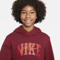 Nike Sportswear Club Fleece Big дитячі Pullover Толстовка з капюшоном колір червоний
