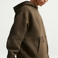 Nike Tech мужские Fleece Pullover Толстовка с капюшоном цвет коричневый