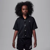Nike Jordan Dri-FIT тренувальні Camp Big дитячі Jumpman Mesh Top колір чорний