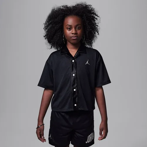 Nike Jordan Dri-FIT тренировочные Camp Big детские Jumpman Mesh Top цвет черный