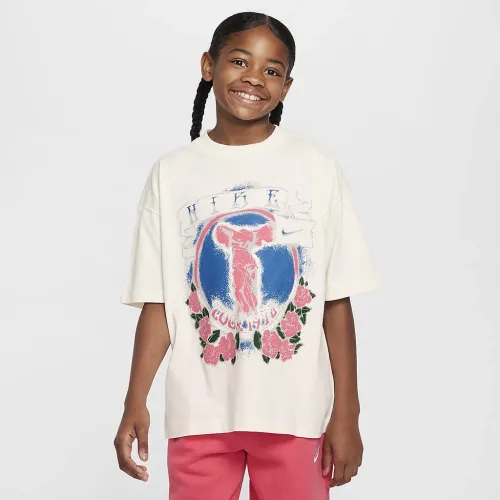 Nike Sportswear Big дитячі (Girls') оверсайз футболка колір коричневий