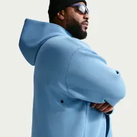 Nike Tech мужские Fleece Full-Zip Толстовка с капюшоном синий