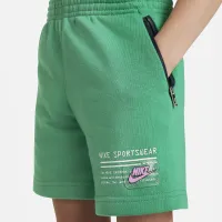 Nike Sportswear Paint Your Future Little детские French Terry шорты цвет зеленый